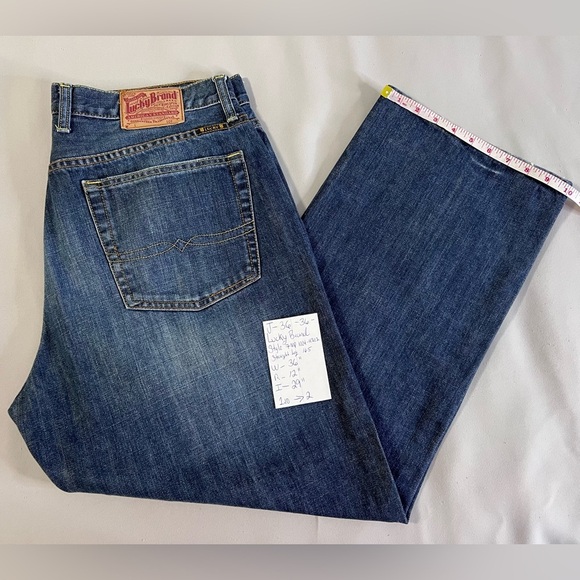Lucky Brand Men's Jeans Size 36 Blue Short Inseam 29‎ Straight Leg Casual Denim - Picture 12 of 12